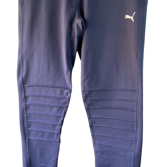 NWT Puma Prussion Blue Compression Leggings with Ribbed Panels SZ XL - Picture 8 of 9